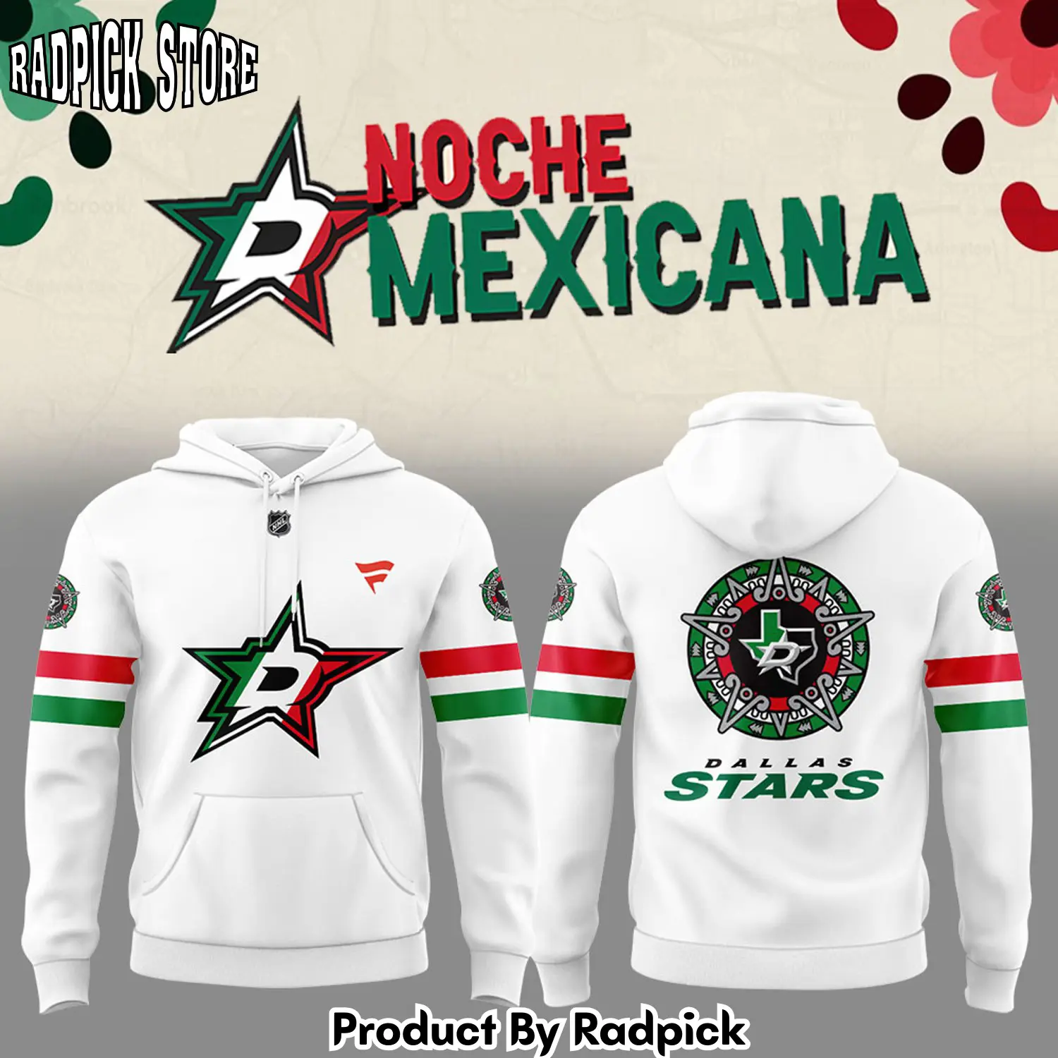 Dallas stars noche mexicana hoodie joggers hoodie and long pants set rp291783